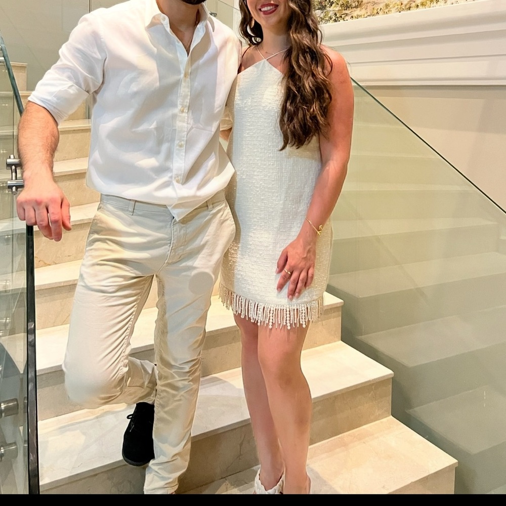 Mango White Mini Dress